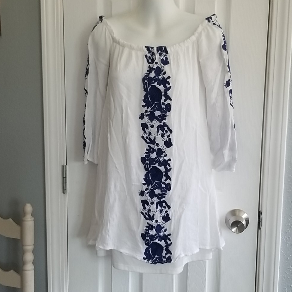 Women's Embroidered Boho Top